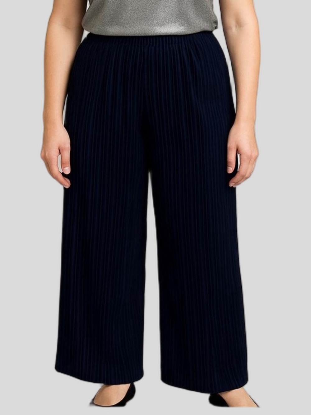 Vero Moda Navy Blue Wide Leg Pleated Pants 3X